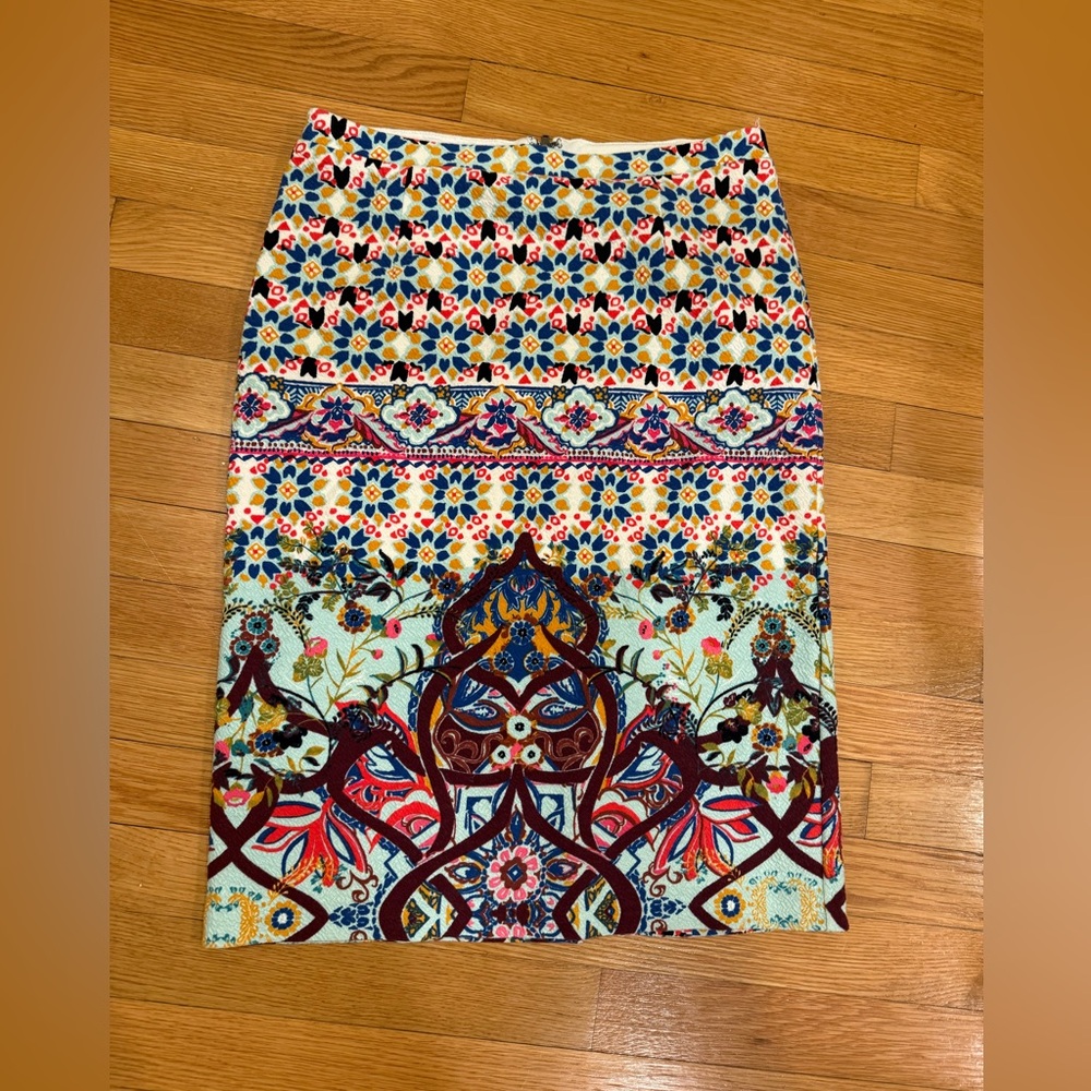 Anthropologie Vibrant Multicolor Pencil Skirt